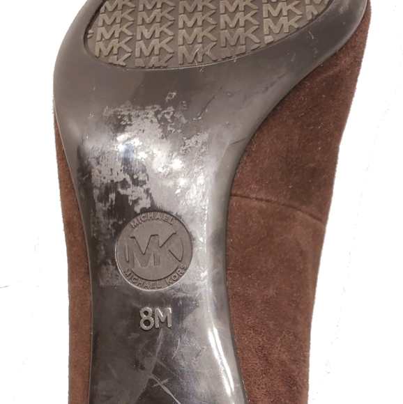 Michael Kors Brown Suede pointed toe kitten heels - Picture 5 of 6
